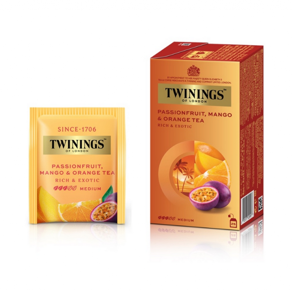 Twinings Passion Fruit Mango and Orange 50g. Pack 25