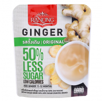 Ranong Instant Ginger 50percent Less Sugar 10g. Pack 10sachets