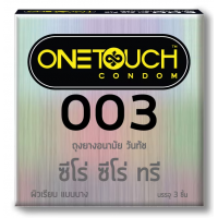 One Touch condom, model Zero Zero Three, thin 003 mm., size 52 mm., contains 3 pieces